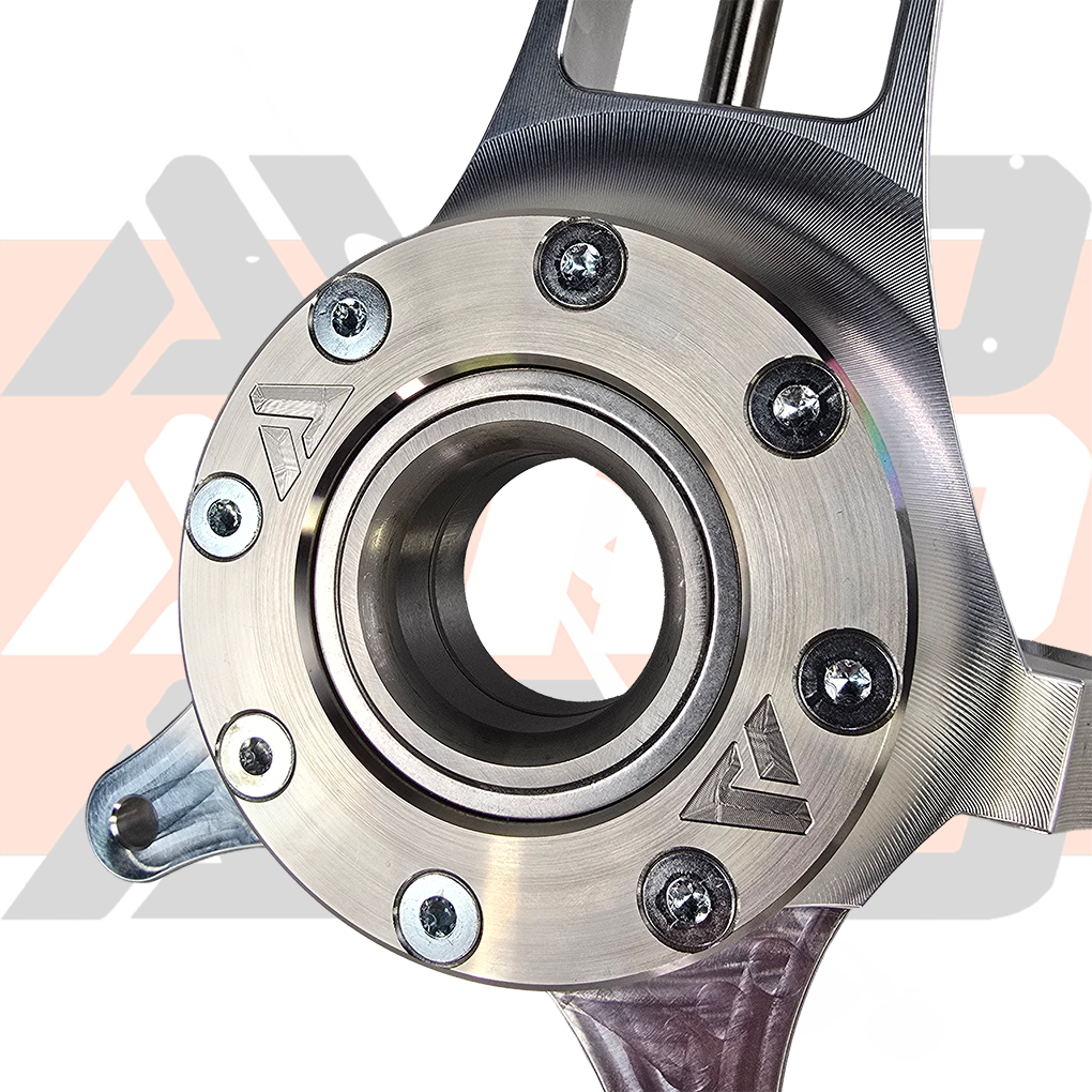 AVID Racing Can-Am Maverick X3 HD Rear Billet Knuckle Kit detail of CNC billet and precision hardware