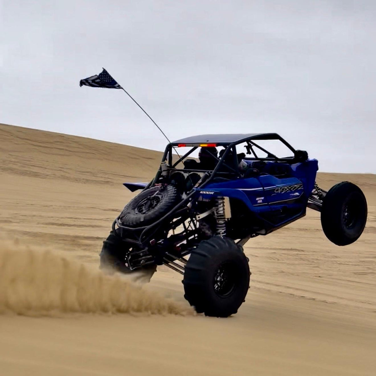AVID Racing Yamaha YXZ1000R YX3 Hybrid Rear Chassis Conversion Kit wheeling in the dunes