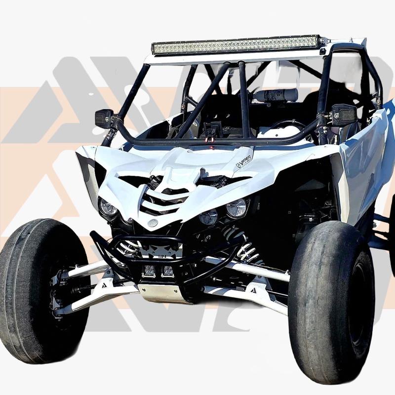 AVID Racing Yamaha YXZ1000 72" Front Long Travel Suspension Kit with billet Race Knuckles mounted on vehicle