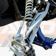 AVID Racing Yamaha YXZ1000 72" Front Long Travel Suspension Kit with billet Race Knuckles mounted on vehicle detail photograph