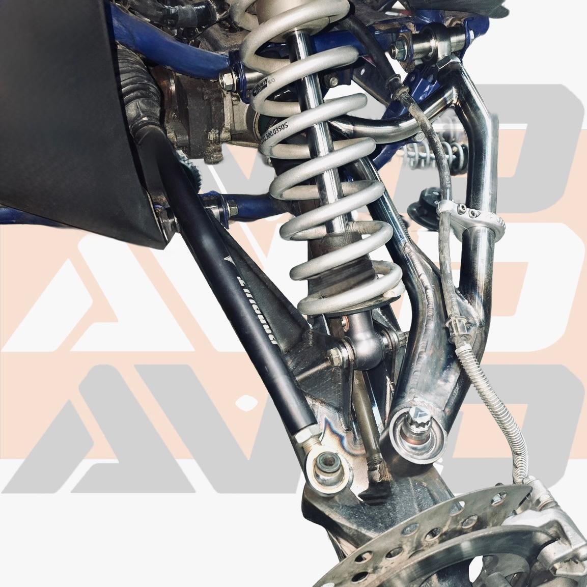 AVID Racing XC 64" stock width suspension kit mounted on vehicle with precision titanium hardware