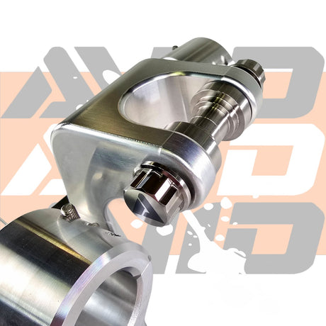 AVID Racing Yamaha YXZ1000 rear shock tower relocation for years 2019+ with mounted titanium hardware on billet component