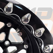 AVID Racing titanium hardware kit for packard beadlock rims close up of precision 12 point bolt head