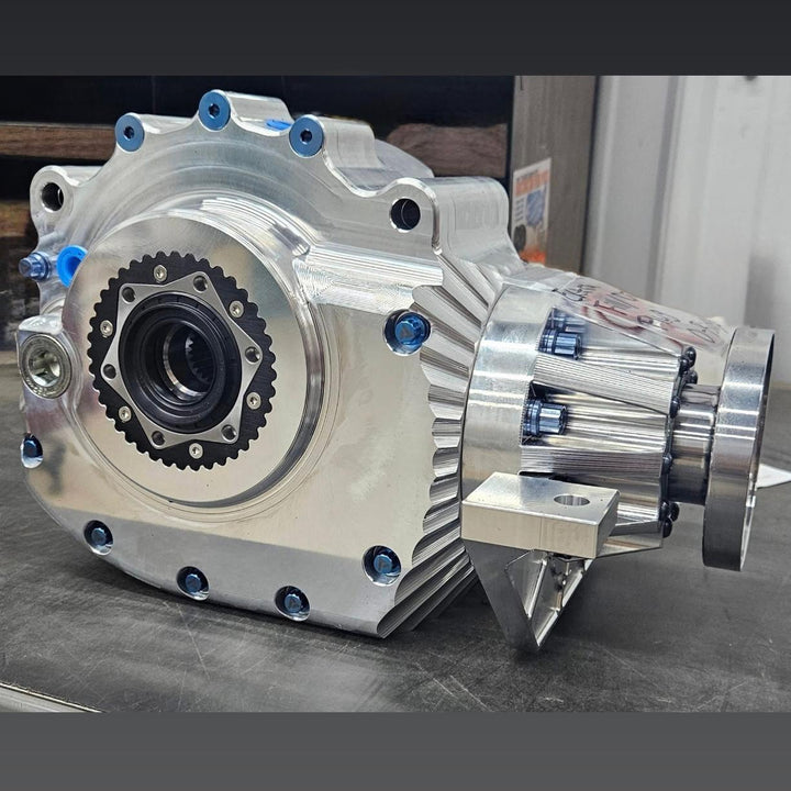 AVID Racing Yamaha YXZ1000 Juarez Performance Differential Complete AVID Titanium Bolt Hardware Kit anodized blue mounted on differential 