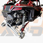 Polaris RZR Pro R XC trailing arms installed rear suspension toe link delete