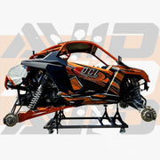 Polaris Pro R XC control arms installed shock fork delete front suspension