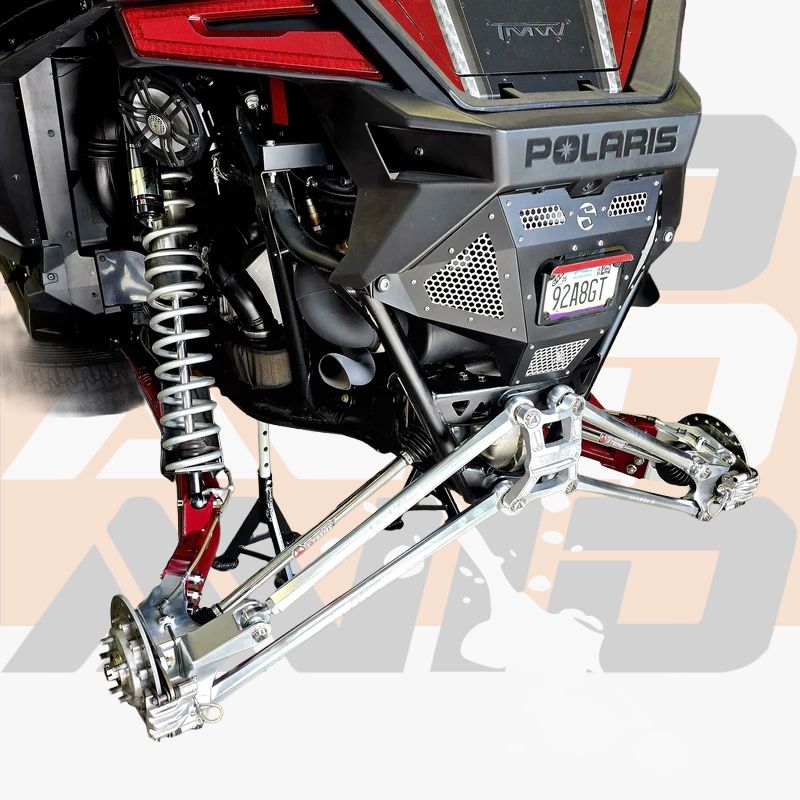 AVID Racing Pro R rear trailing arms mounted on vehicle cross country setup