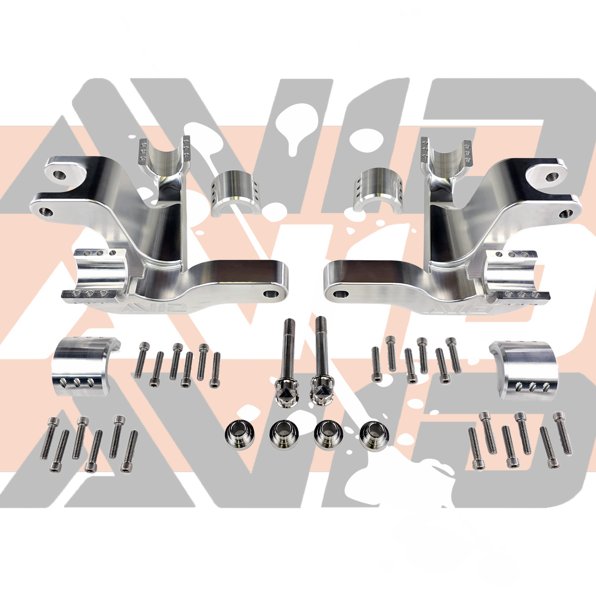 AVID Racing Yamaha YXZ1000 rear shock tower relocation for years 2019+ complete kit including billet and titanium hardware