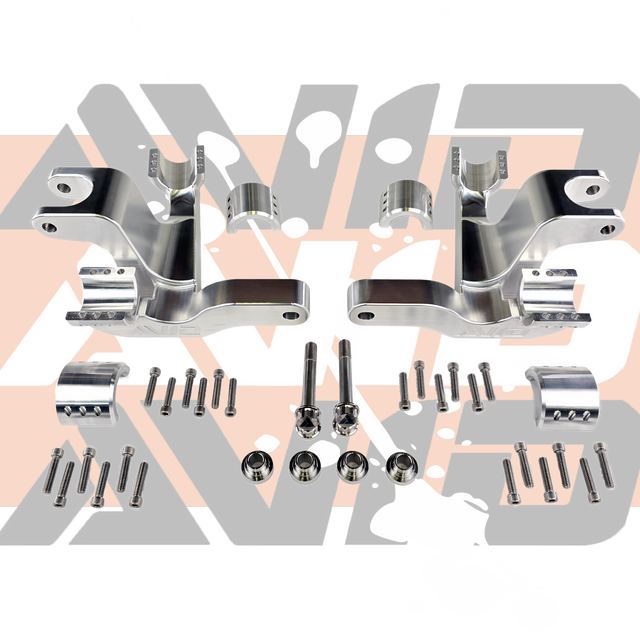 AVID Racing Yamaha YXZ1000 rear shock tower relocation for years 2019+ complete kit including billet and titanium hardware