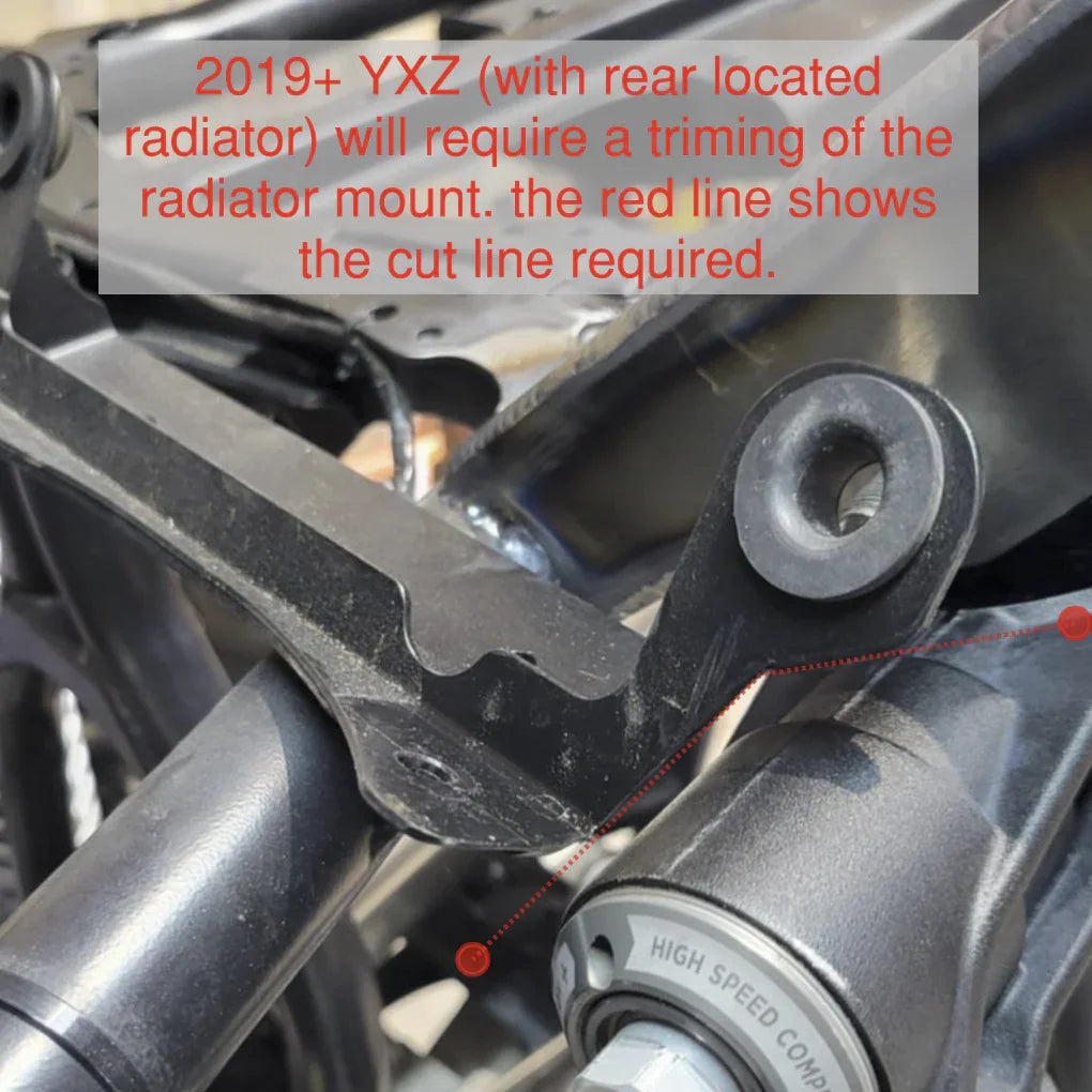 AVID YXZ1000 Rear 12" WIY Shock Tower