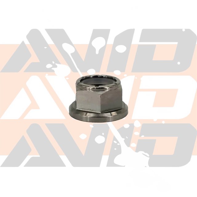 AVID Titanium Lock Nut, 6-Point, 5/8" on branded background