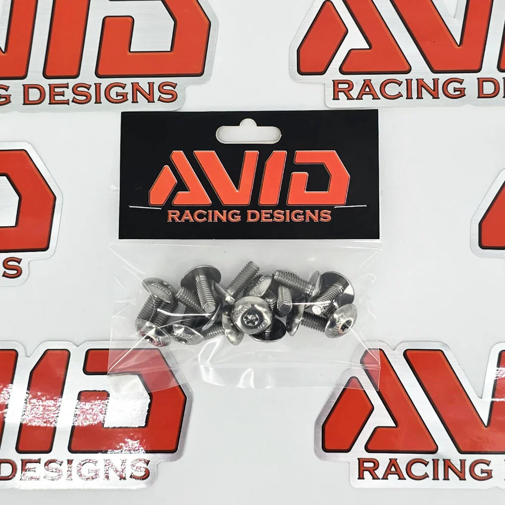 Universal Torx Body Bolt Titanium Bolt Hardware Kit, 15 Piece | AVID Racing