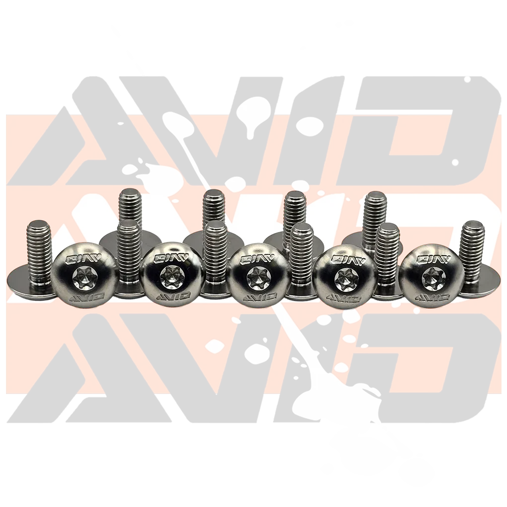 Universal Torx Body Bolt Titanium Bolt Hardware Kit, 15 Piece | AVID Racing