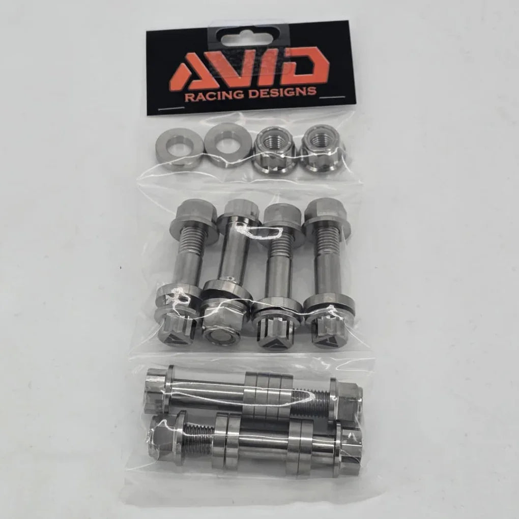 AVID Racing Can-Am Maverick R Rear Sway Bar Titanium Bolt Hardware Kit in branded packaging