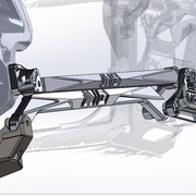 AVID Racing Can-Am Maverick R Rear Billet Aluminum High Clearance Radius Rod Kit CAD draft prototype