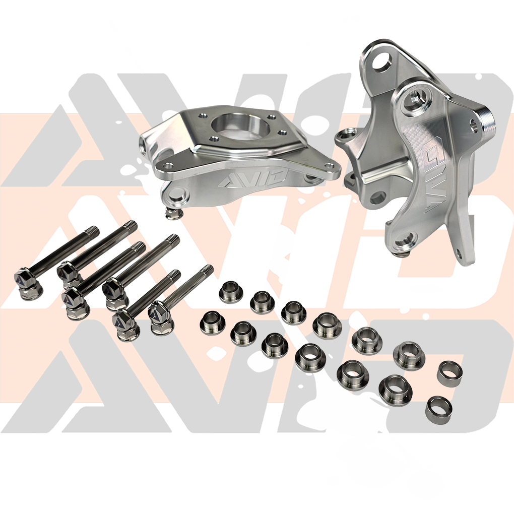 Polaris RZR Pro R / Turbo R / Turbo S Baja Billet Front Upright, Double Shear Vertical Uniball