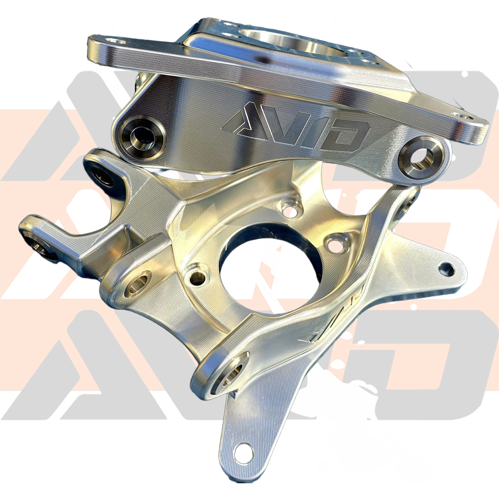 Polaris RZR Pro R / Turbo R / Turbo S Baja Billet Front Upright, Double Shear Vertical Uniball