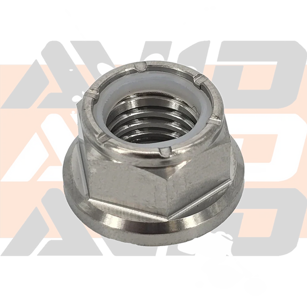 Titanium 6 Point Flange Nylon Lock Nut, M12 x 1.5 | AVID Racing