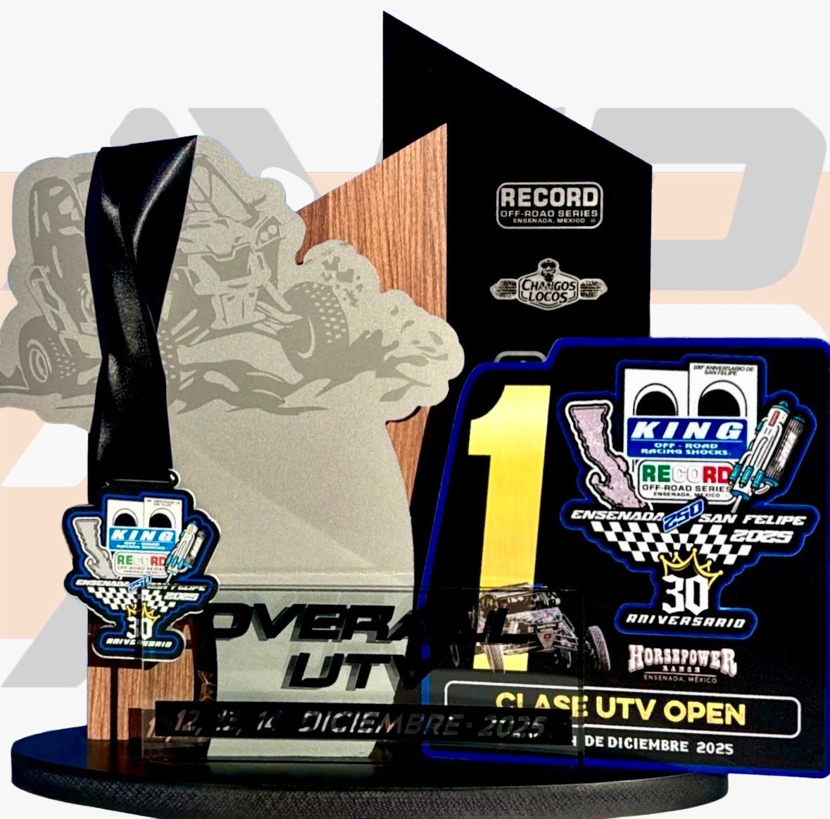 Baja trophies won running AVID suspension on Polaris Pro R