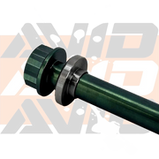 AVID Racing chromoly steel weld washer on an anodized titanium 12 point bolt